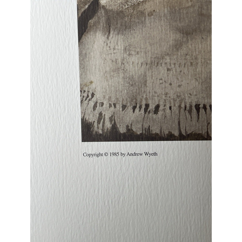 VTG Andrew Wyeth Master Bedroom 1985 Framed 22"x18" Matted Print Americana Art - Picture 7 of 16